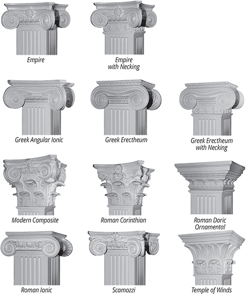 Square decorative capitals for craftsman columns
